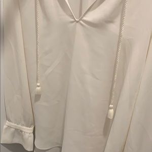 Ivory, subtle sheer blouse